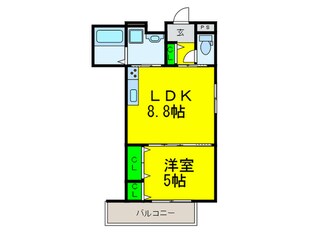 クリエオーレ上住吉の物件間取画像